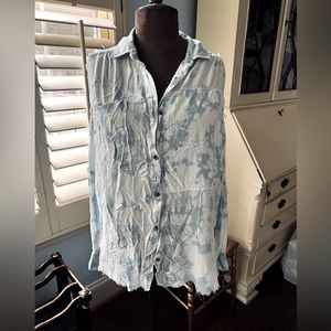 Urban Outfitters BDG oversized tie dye button down top, sz Small, NWT